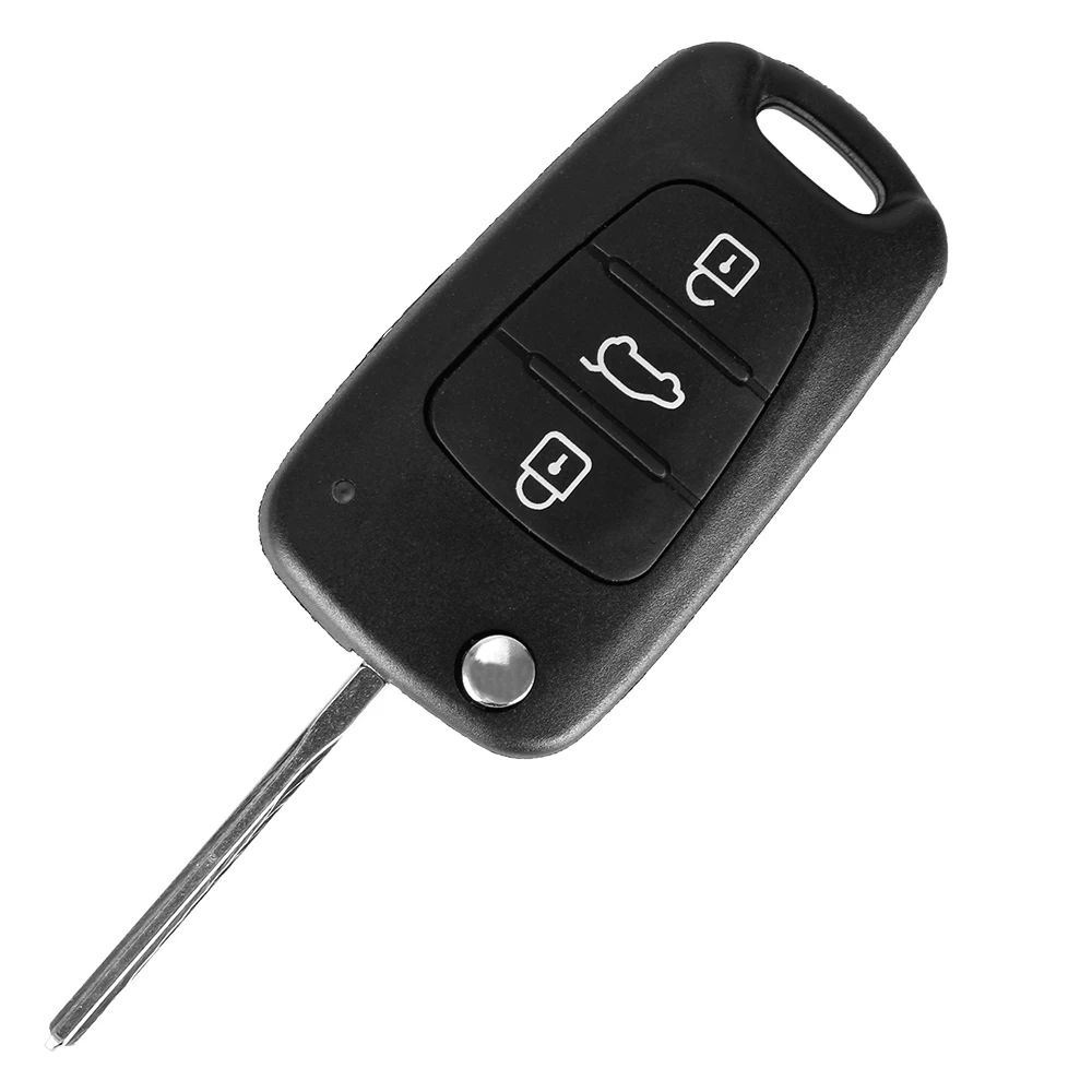 KEYYOU 3 пуговицы 433 МГц автомобиль дистанционного брелока ID46 чип для hyundai I30 IX35 складной чехол-книжка Авто пульт автомобильной сигнализации