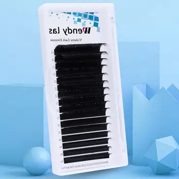 

5cases 16 rows Volume Lashes Auto Bloom Individual Eyelash Extension Faux Mink Eyelashes Thick Natural Camellia False Eyelashes