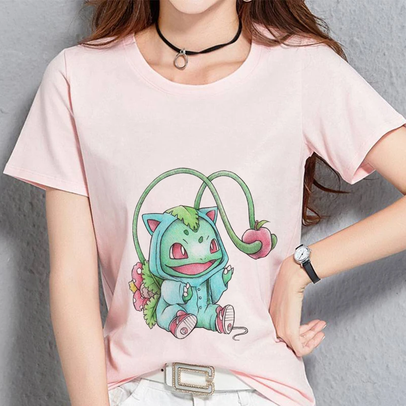 Новинка эксклюзивный 2019 Pokemo Лето поступление Графический Тройник для женщин