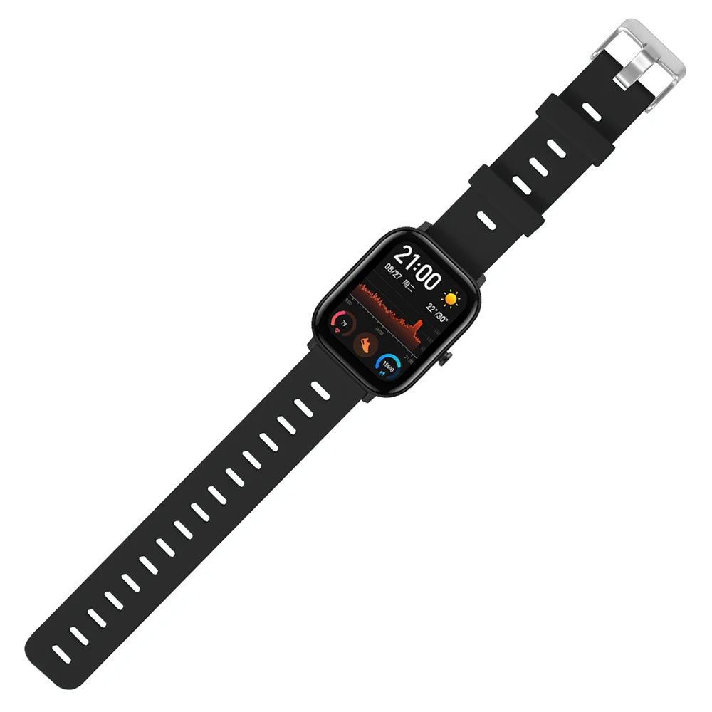 20 мм силиконовый браслет спортивный браслет для Xiaomi Huami Amazfit GTS Bip BIT умные часы аксессуары