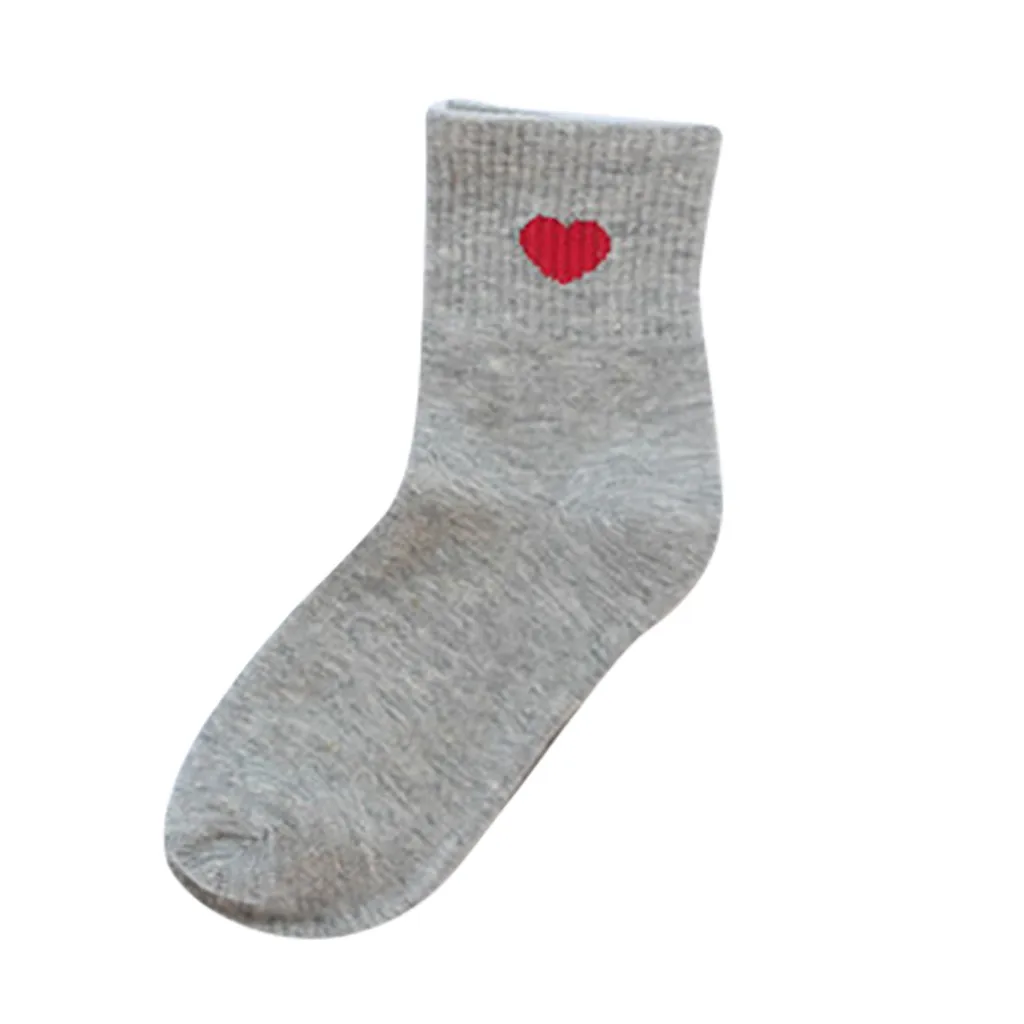 GY Новинка; 5 пар женских носков без пятки средней длины; модные мягкие Повседневные носки в форме сердца; один размер; удобные женские носки - Цвет: GY
