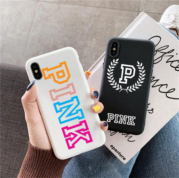 

Love PINK Color Heart Soft TPU Silicon candy phone case For iphone 6/6s, 6Plus/6SPlus, 7 / 8 , 7Plus/8Plus, X , XS , XR , XSMax