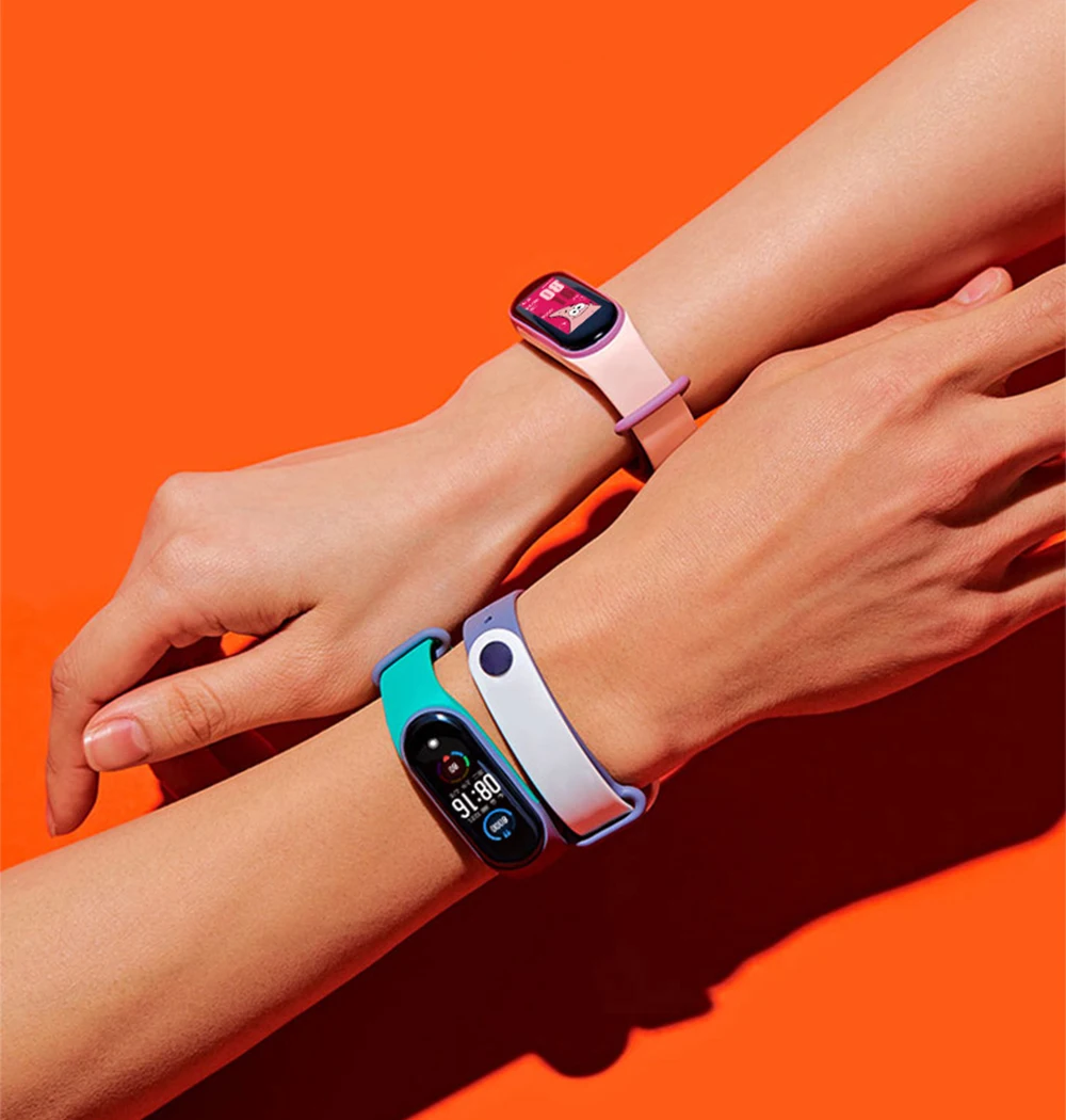 Strap For Xiaomi Mi Smart Band 6 5 4 3 Watchband Contrasting Colors Bracelet Replacement Sport Wrist  TPU Wristband Bracelet