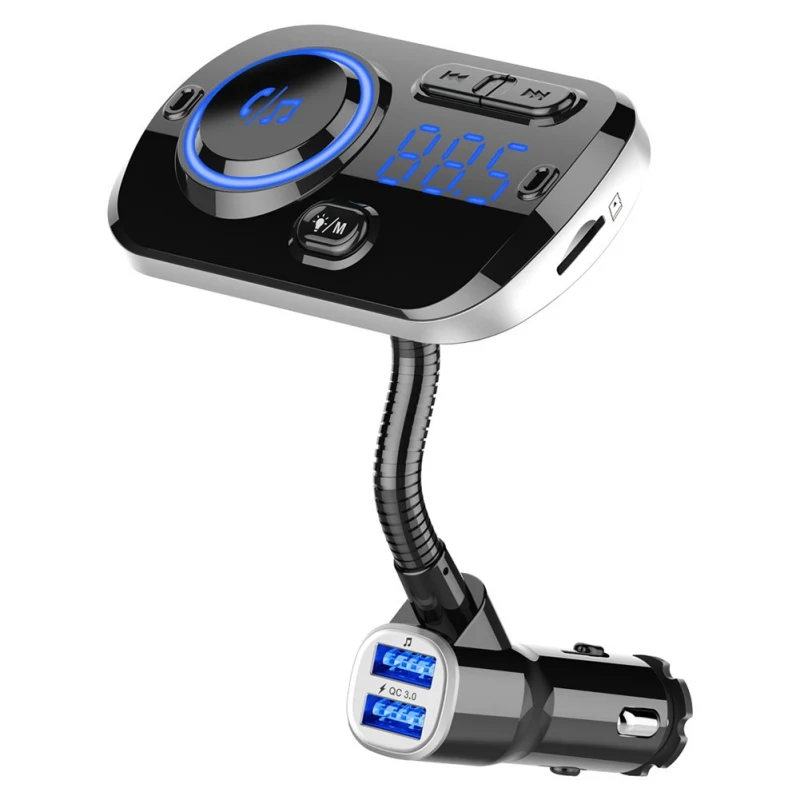Горячая Bluetooth 5,0 fm-передатчик для автомобиля беспроводной fm-радио адаптер автомобильный комплект Hands-Free два usb порта