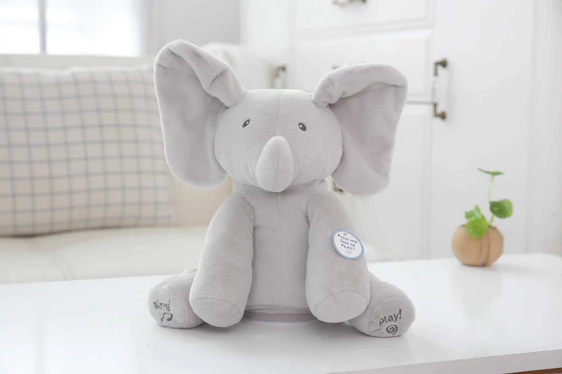 

Soft Plush Animals Elephant Doll Toy Kids Sleeping Back Cushion Cute Stuffed Elephant Baby Accompany Doll Kids Xmas Gift