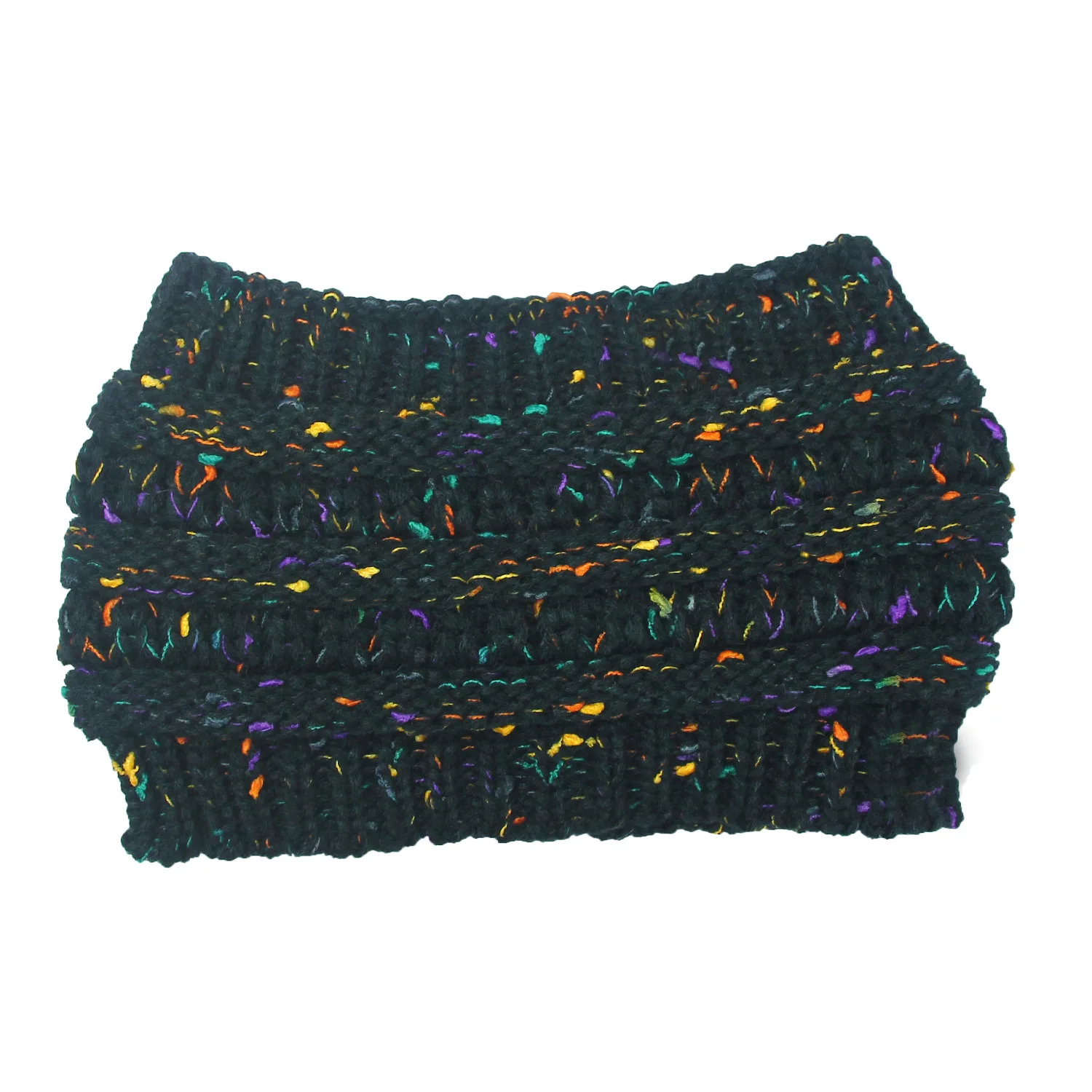 HC009-1-A Новые модели вязаная пряжа цвета-точка Skullies Beanies шапка женская эластичная лента для волос Пустой Топ пряжа аксессуары для волос - Цвет: HC009-1-A