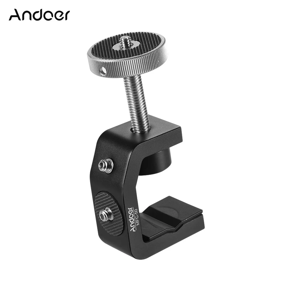 Andoer MFC-50 фотография стол дерево зажим многофункциональный c-образный зажим для GoPro Экшн камеры для DSLR камеры зажим