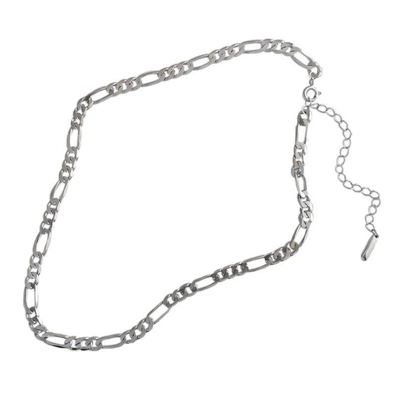 F.I.N.S S925 Стерлинговое Серебряное колье ожерелье цепочка до ключицы женское ожерелье серебро модное Ювелирное Украшение Женские аксессуары