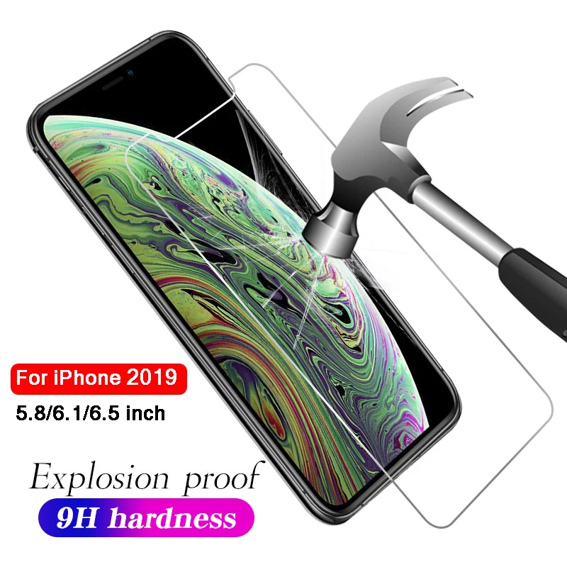 

For iPhone 11 2019 Tempered Glass Screen Protector Cover For iPhone 11 Pro Max 2019 6.1 6.5 5.8 inch 2019 Glass Protective Film