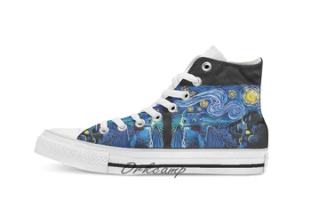 

Starry Berk Custom Casual High Top lace-up Canvas shoes sneakers Drop shipping