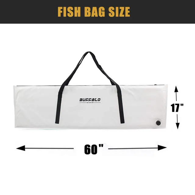 40x17 Insulate Fish Cooler Bag Large Monster Leakproof Kill Bag Portable  Waterproof Thermal Tote Fishing Tackle Storage Bags