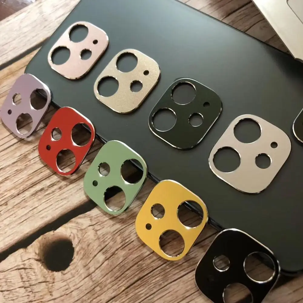 

2pcs Luxury 3D Full Cover Metal Camera Protector For iphone 11 Pro Max Multicolor Aluminium Alloy Lens Protection(Not Glass)