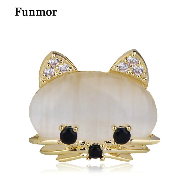 

Funmor Vivid Cat Brooch Copper Animal Jewelry Women Children Coat Collar Pins Daily Gathering Decoration Accessories Ornaments