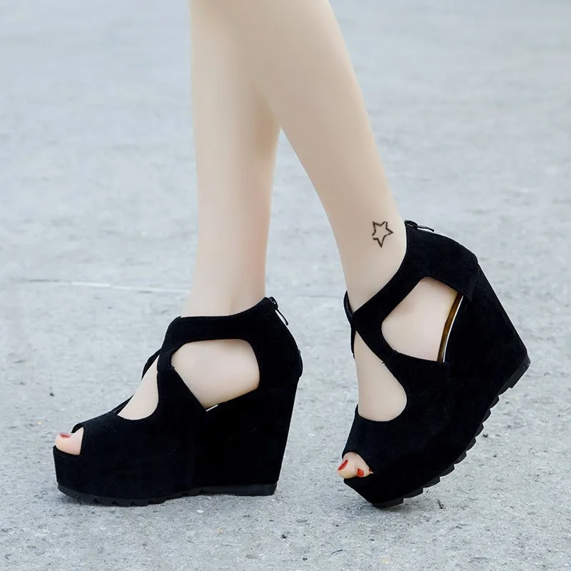 

Wedges Heel Buckle Shoes Women Su