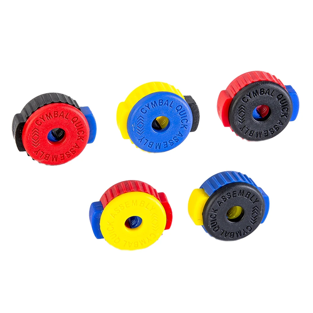 Drum Kit Cymbal Quick Release Mate Nuts Accessories 5 Pieces Assorted Color