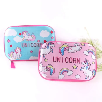 

Kawaii Unicorn School Pencil Case Cute Korean EVA Pencilcase For Girls Boy Pen Bag Large Box Pouch Office Stationery Stationery
