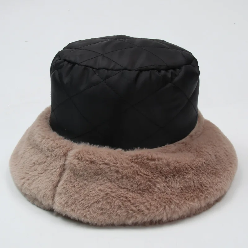 Women's Autumn And Winter Fisherman Hat Thick Soft Plush Basin Hat Korean Casual Fashion Fur Outdoor Warm Hat women's bucket hats