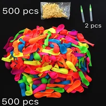 500 шт водяных шаров с заправкой, легкий комплект, латексная Наполняющая Водяная бомба, мяч для боев, игры для детей, взрослых, Пляжная игрушка с наполнителем