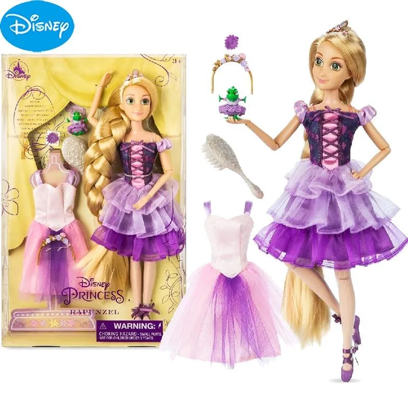 Disney Rapunzel Princesas Disney Store Muñeca 11 pulgadas, vestido de Rapunzel, figura de Anime, juguetes para niña, regalo de cumpleaños|Muñecas| - AliExpress