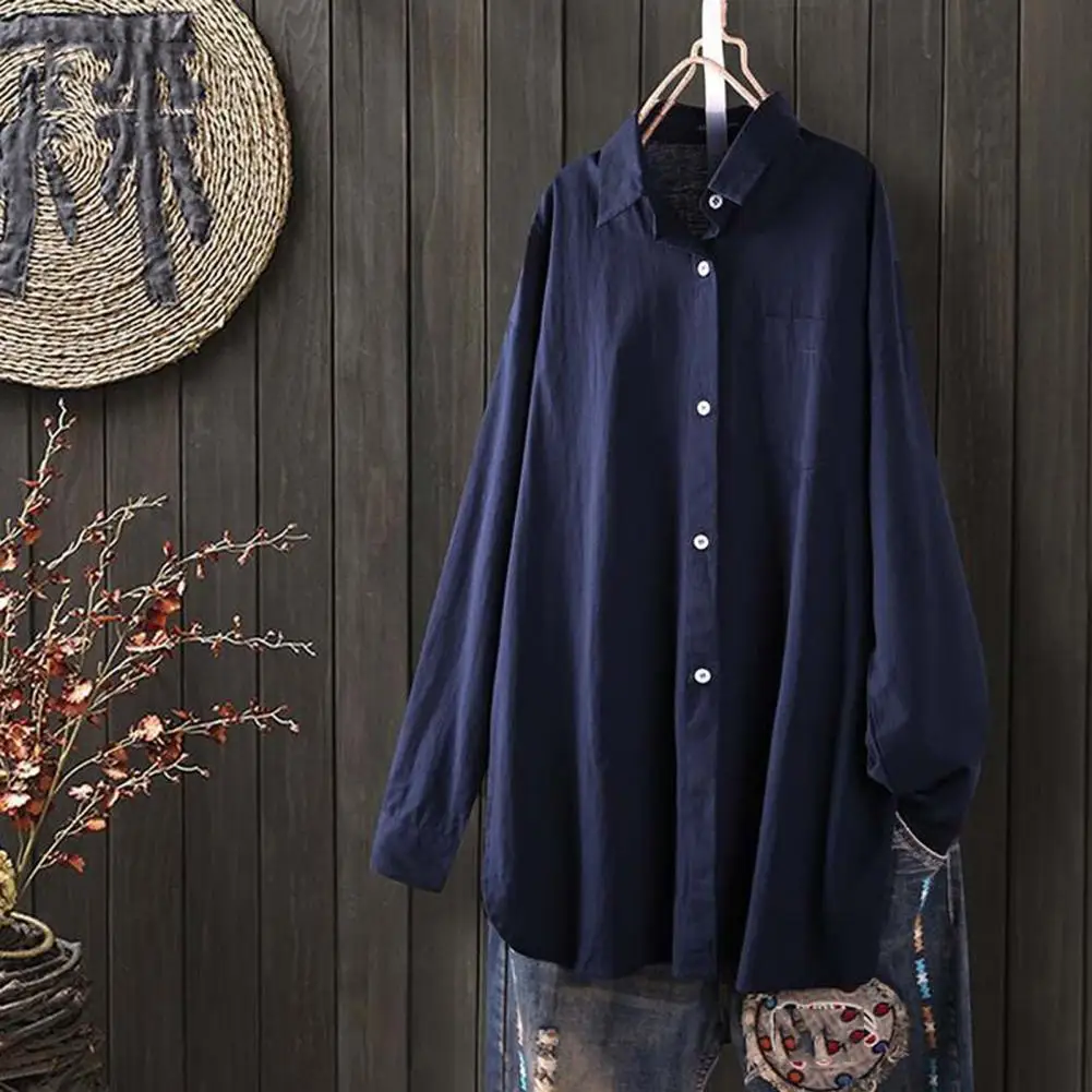Blouse Plus Size S-4XL Spring Women White Shirt Tops Long Sleeve Casual Turn-down Collar Female Loose Blouses 1