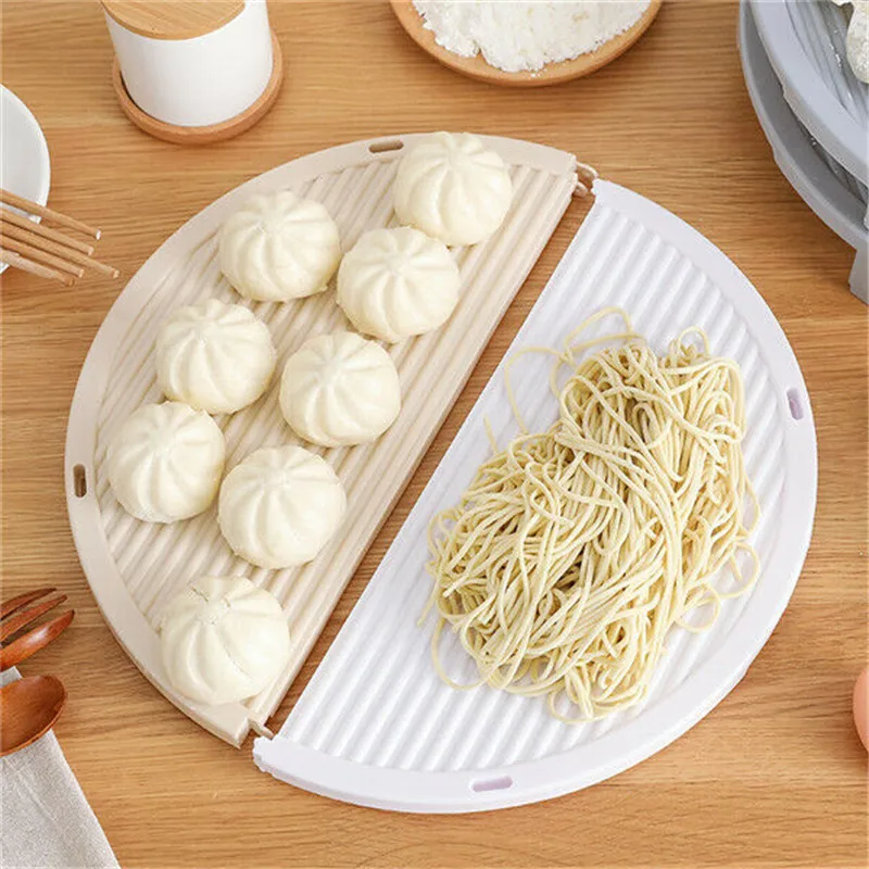 Мульти Цвет Кухня стойка подставка для еды складной поднос пельменей сушки полки