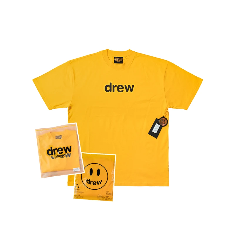 DREW T Shirt Summer 100% Cotton Men O 