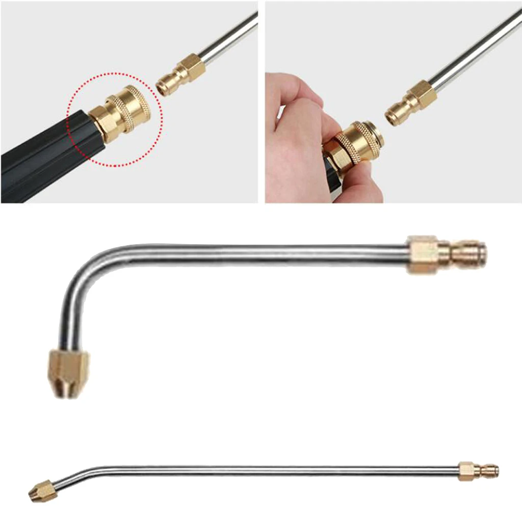 2pcs 1/4'' Quick Release 30°& 90° Angled Lance Extension Replacement Parts Car Cleaning Tools