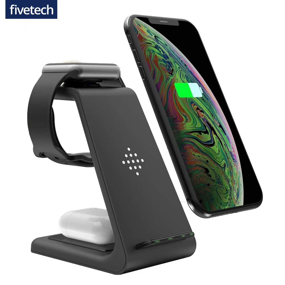 3 in 1 10W Fast Wireless Charger Stand Station Fast Charging For iPhone 11/XR/XS Max/8 for AppleWatch For AirPods For Samsung S9