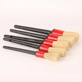 

ONEWELL Multifunction 5PCS/set Cleaner Brush Set Natural Boar Hair Detail Brush Auto Detailing Brush For Car