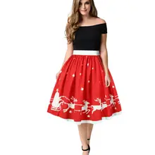 Женские юбки в уличном стиле, с рисунком из мультфильма, с завышенной талией, длина до середины икры, мода