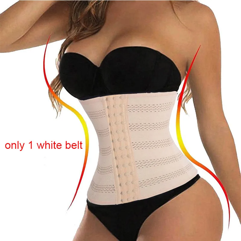 only 1 pcs white LAZAWG послеродовой пояс для живота Пояс для похудения корсет тренажер для талии корректирующий пояс бесшовное корректирующее белье моделирующий ремень - Цвет: only 1 pcs white