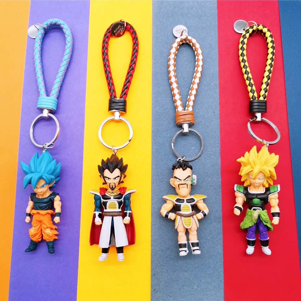 New Suit Anime Dragon Ball Keychain Super Saiyan Goku Vegeta Gohan Majin Boo Figure Key Chain Pendants Keyring Key Finder Key Chains Aliexpress