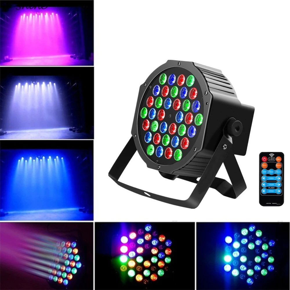 

5 In 1 RGB Disco Light With Sound Remote Control DMX512 DJ LED Laser 36W Stage Projector Wedding Birthday Party DJ Lamp US Stock