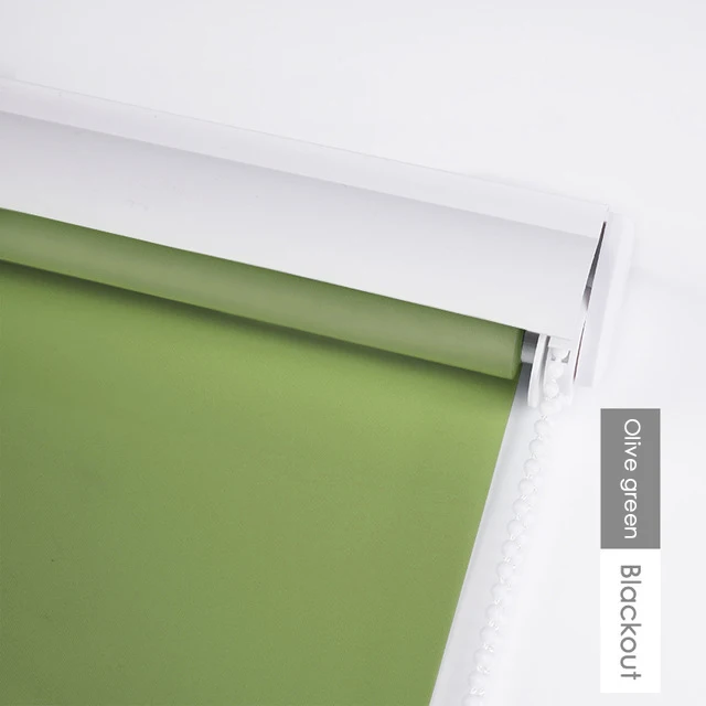 Без буровой системы рулонные шторы сделаны для измерения светильник передачи или затемняющие рулонные шторы Водонепроницаемая БАЛДАХИНА - Цвет: Blackout-olive green