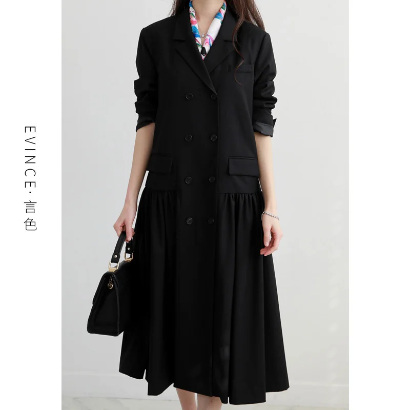 

High sense suit dress with thin waist, elegant temperament, light luxury in autumn and winter, fashion, age reduction, slim