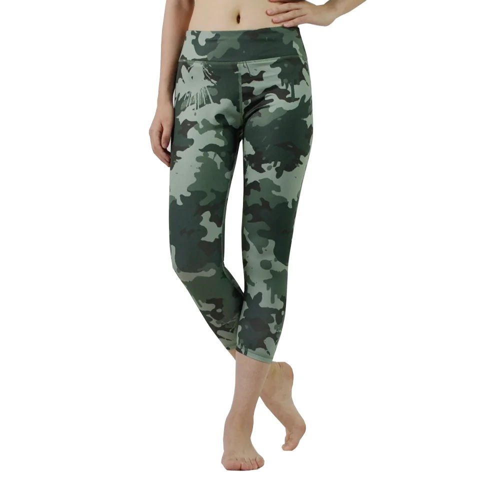 

Amazon Spring Summer Fitness Yoga Pants Quick-Dry Slimming Running Athletic Pants Women's Capri Exaggerates Hips Breathable Legg