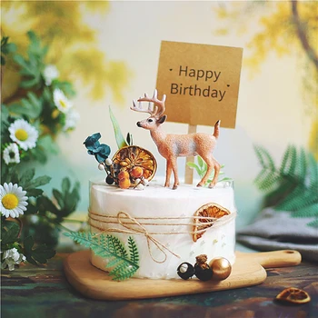 

Forest Style Leaves Swing Wicker Cake Topper for Birthday Party Decorations Baby Shower Bird Mold Dessert Baking Supplies