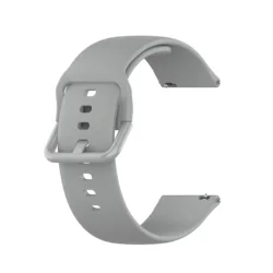 Premium Soft Silicone Sports Watch Band - Replacement Wrist Strap Accessory - S (Gray)