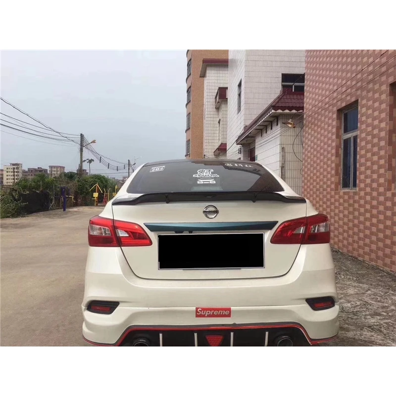 Для Nissan Sylphy sentra спойлер 2012- год углеродное волокно/FRP заднее крыло R стиль спортивные аксессуары