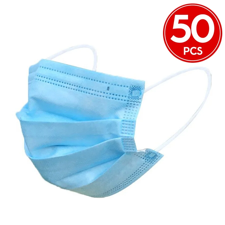 

Disposable Mask Anti-Dust 3 Layer Mouth Masks Anti Flu PM2.5 Breathable Masks Face Care Elastic Earloop