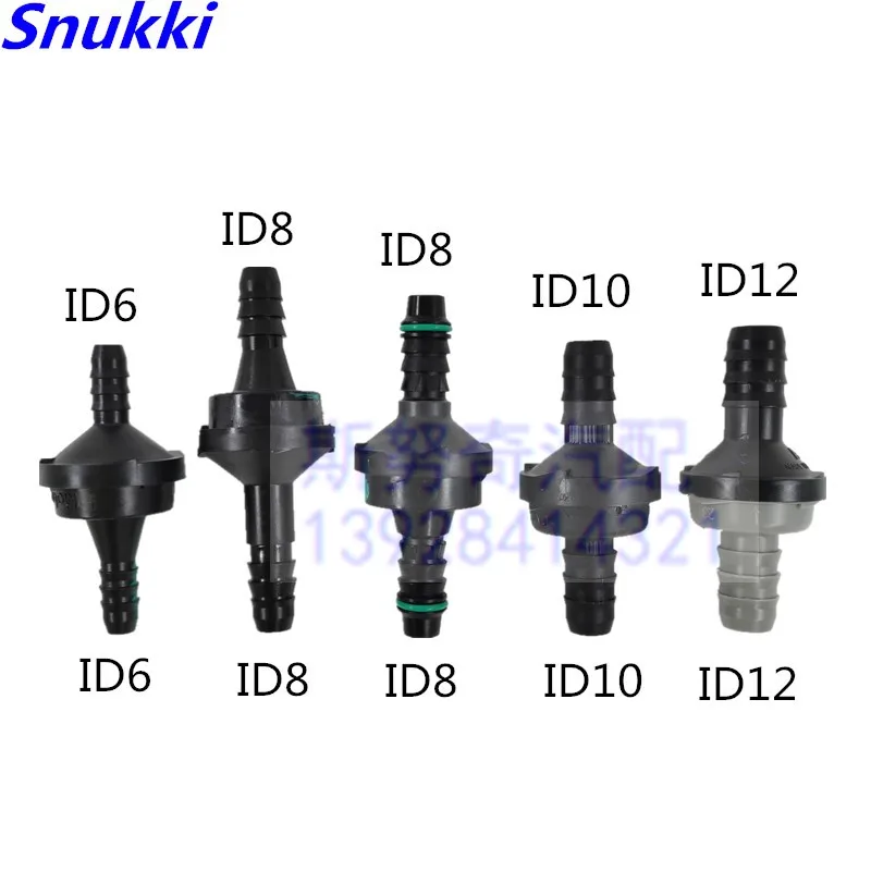 ID6 ID8 ID10 ID12 односторонний клапан обратный клапан односторонний клапан воздушный насос вакуумный обратный клапан пластик черный цвет 5 шт. в партии