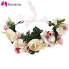 Molans 2022 Spring Rose Flower Crowns Romantic Chic Floral Garlands for Bride Wedding Boho Women Stimulated Flower Wreaths Girls ► Photo 3/6