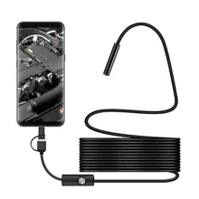 Светодиодный эндоскоп 5,5 мм, гибкая Водонепроницаемая камера IP67 для осмотра бороскопа для Android type-C PC notebook