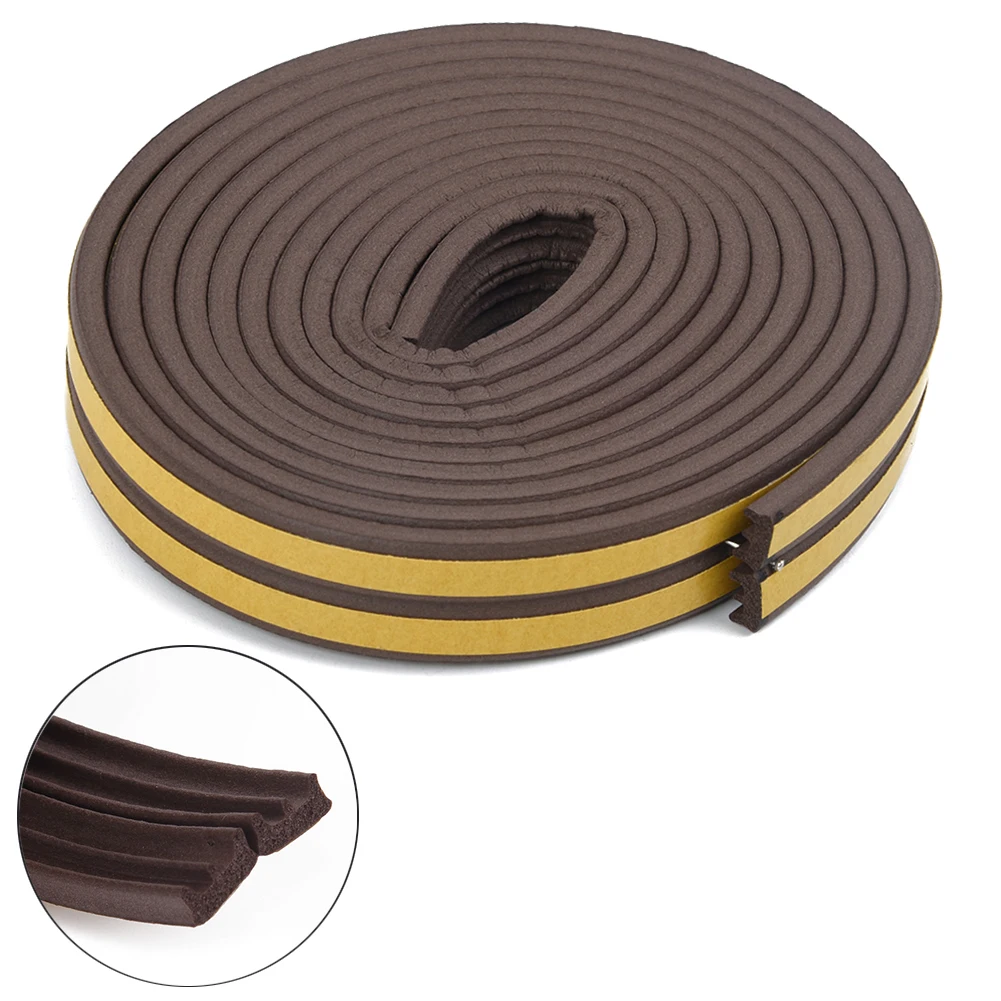 5M D Foam Draught Self Adhesive Window Door Excluder Seal Strip Rubber Roll
