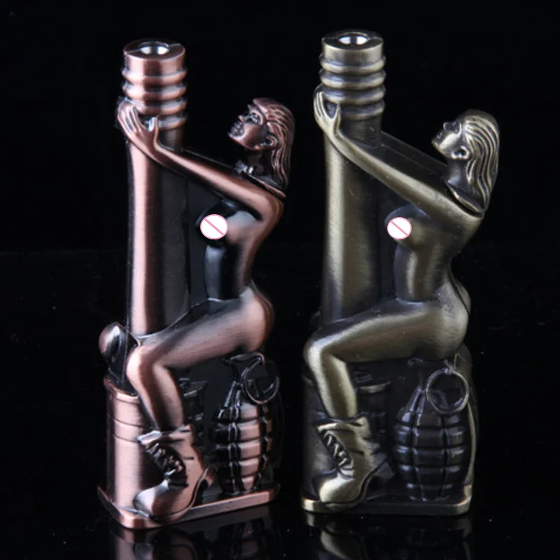 

Personality Creative Lighters Butane Jet Lighter Turbo Torch Lighter Fire Windproof Spray Gun Metal Lighter Gadgets For Men