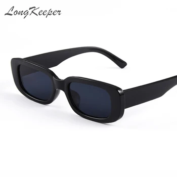 

2020 Vintage Rectangle Sunglasses Women Black Summer Male Sun Glasses Men Fashion oculos masculino UV400 lentes de sol mujer