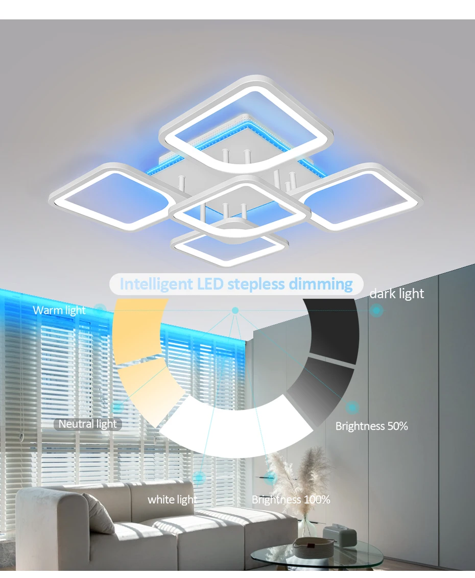fall ceiling light Classic Upgrate Square LED Ceiling Light Home Apartment Decor For Living Room Bedroom Dining Room Dimmable 3500K-6500K ceiling lamp
