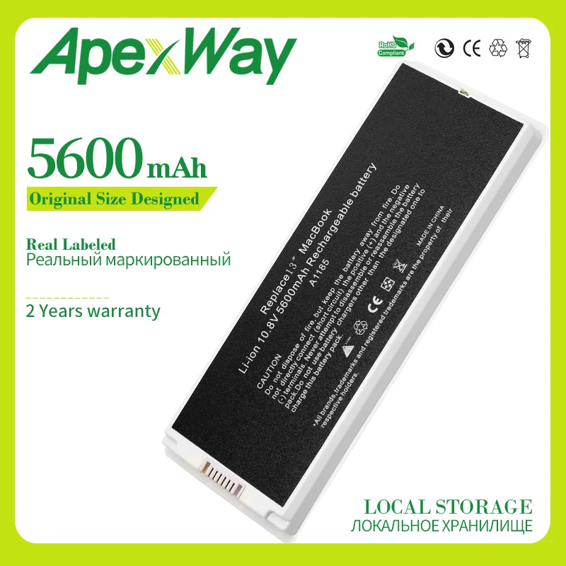 

55wh 10.8v white laptop battery for apple A1181 A1185 MA561 MA566 MA561J/A MacBook 13" A1181 MA254 MA255 MA472 MA699 MA700
