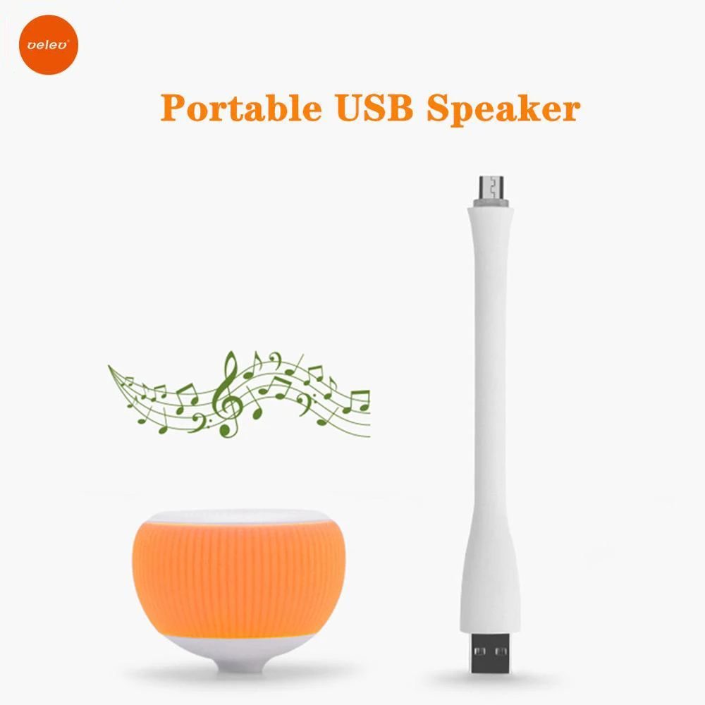 Динамик Velev M83 USB Hi Fi для компьютера гибкий из ТПУ портативный воспроизведение