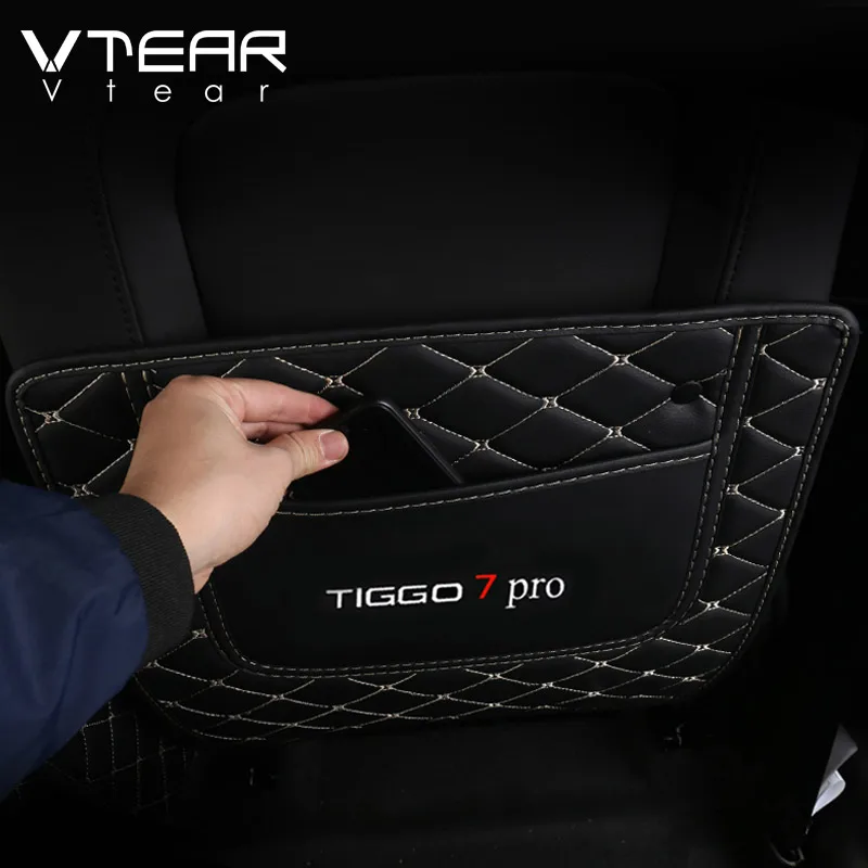 Chery Tiggo 7 Pro Rear Seat Anti-Kick Pads with Storage Pockets view 5